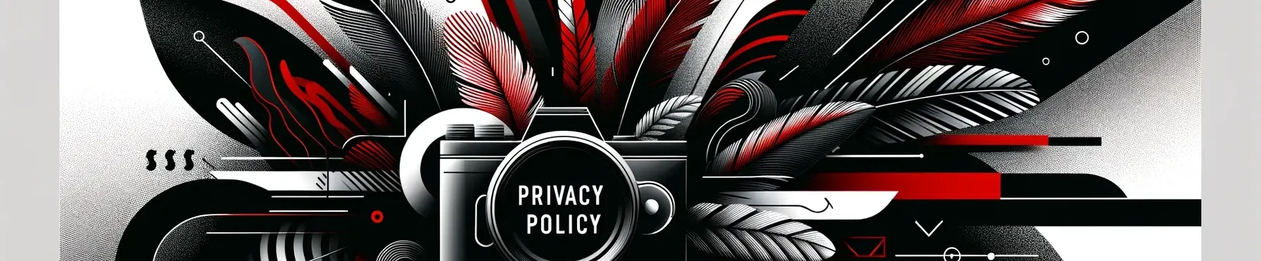 Stylish 'WELCOME' banner on DMG's site featuring modern abstract graphics in red, black, and white, symbolizing a vibrant creator community.